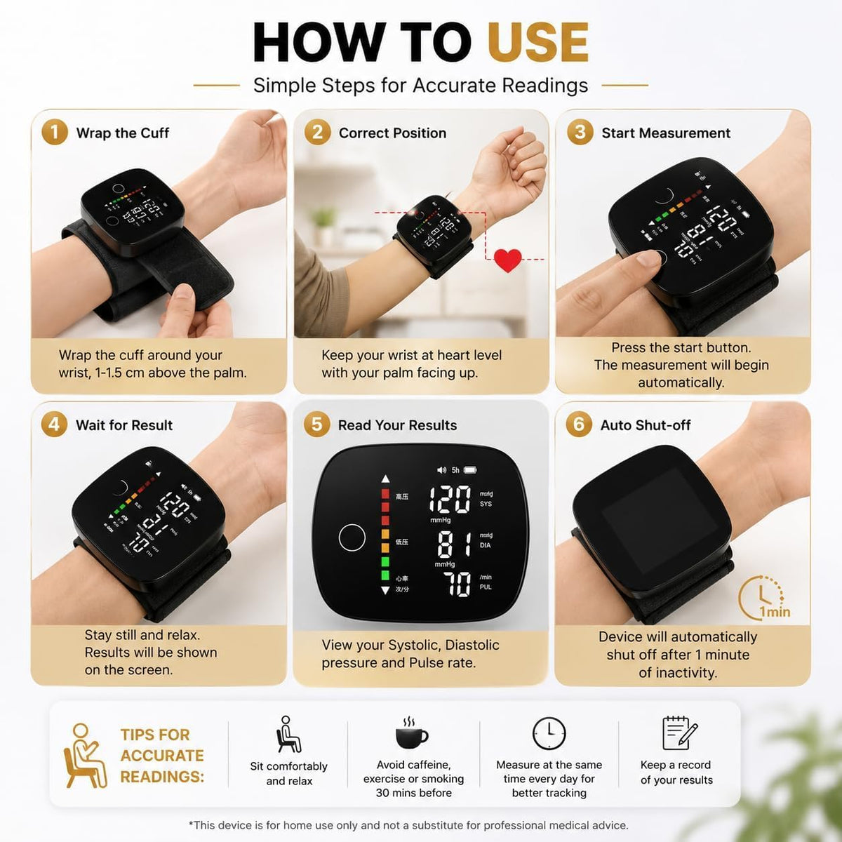 Digital Wrist Blood Pressure Monitor