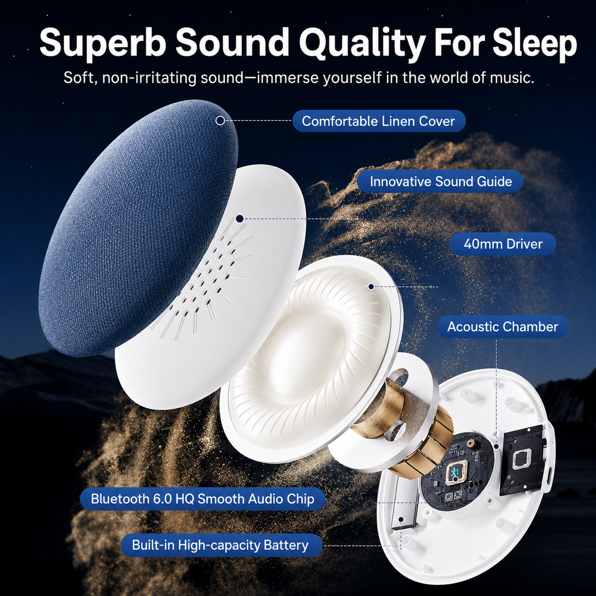 Pillow Speaker for sleeping