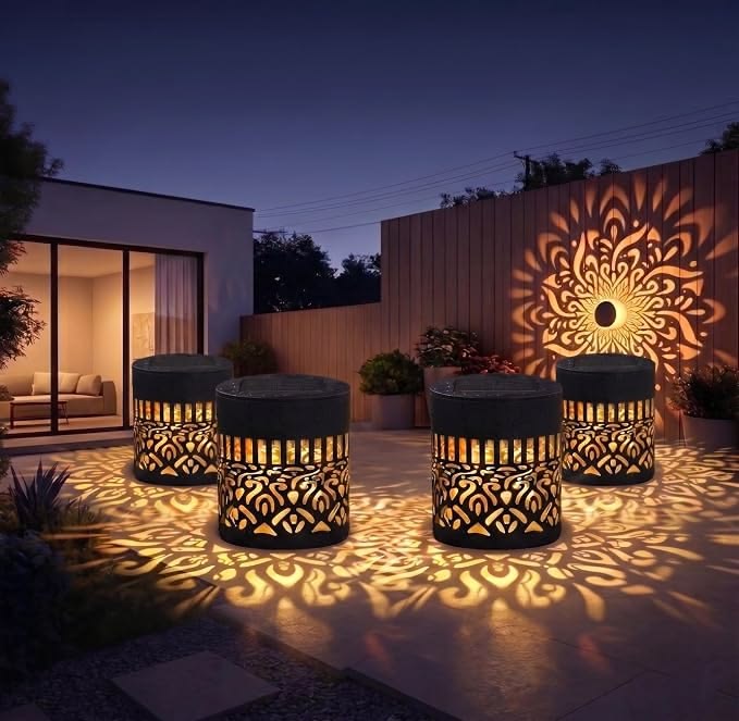 Solar Fence Light Mandala