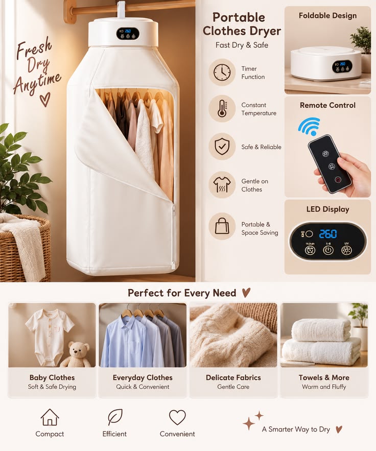 Portable Electric Cloth Dryer