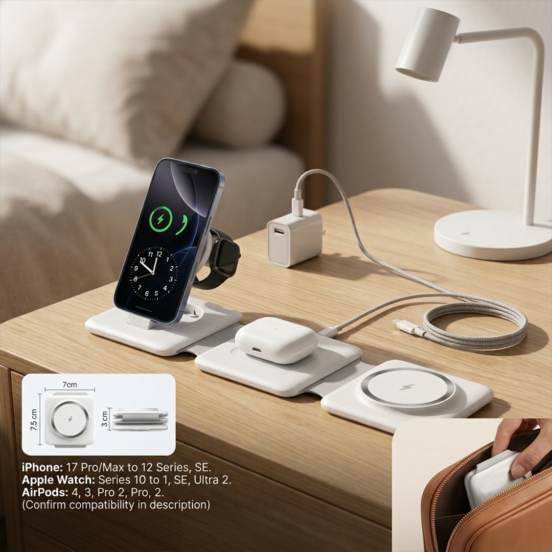 3 IN ONE FOLDABLE CHARGER
