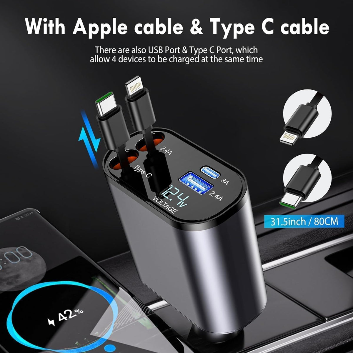 4 IN ONE CAR CHARGER