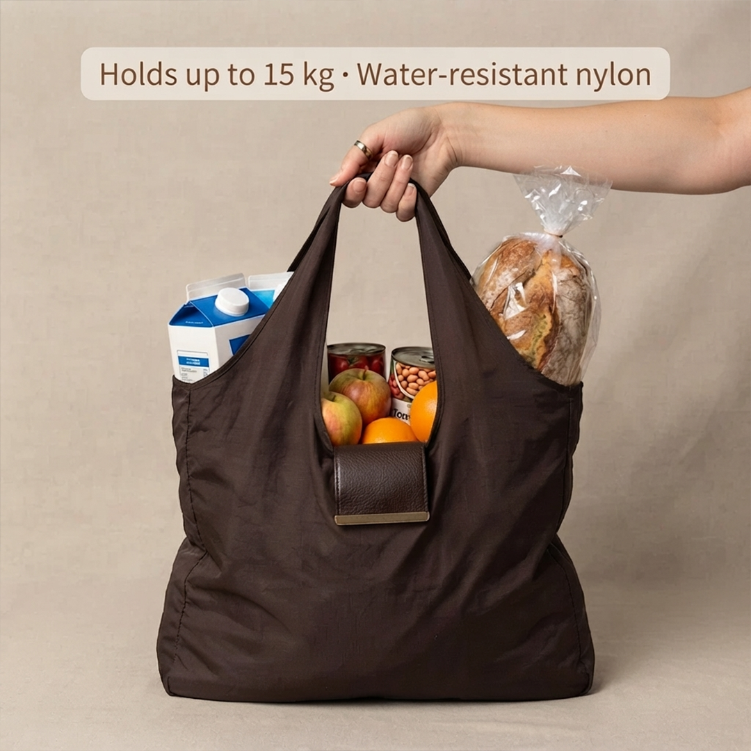 Foldable Tote Bag with Keychain