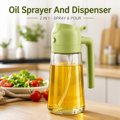 2-in-1 oil sprayer and dispenser product