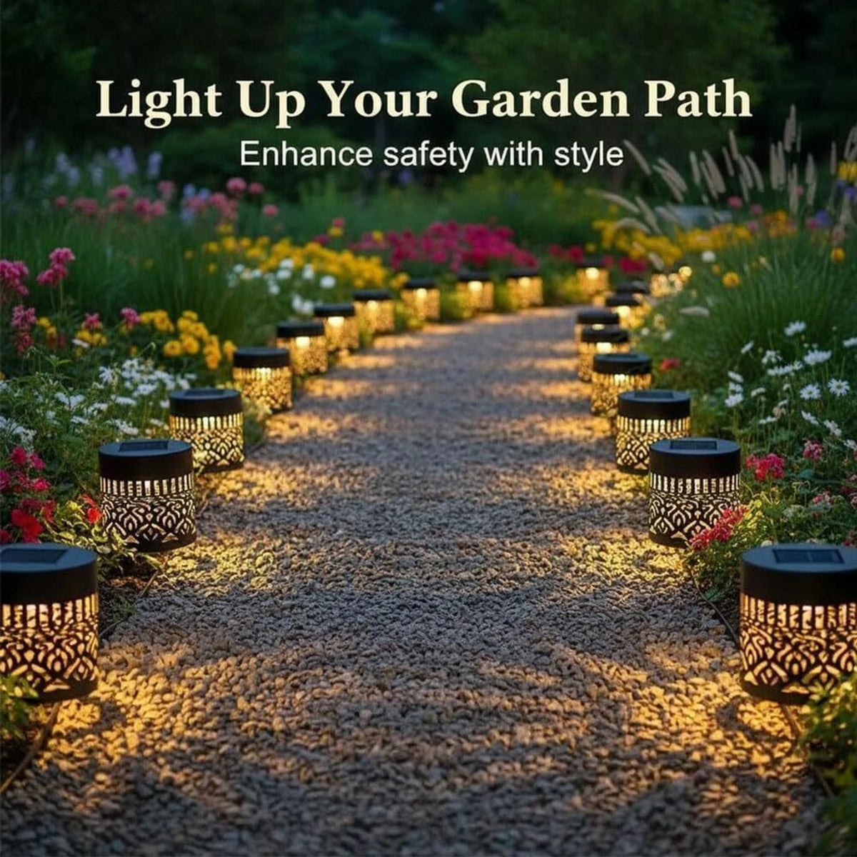 Solar Fence Light Mandala