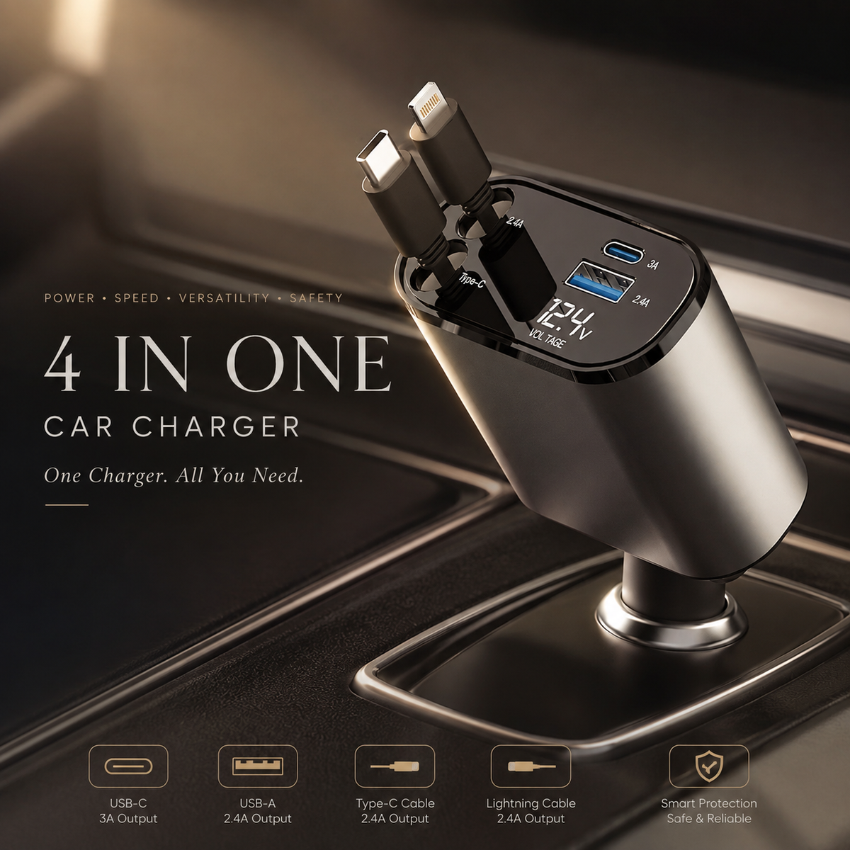 4 IN ONE CAR CHARGER