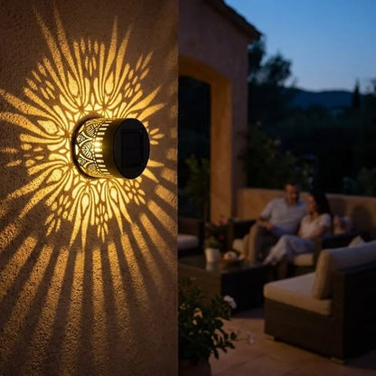 Solar Fence Light Mandala