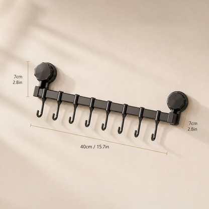 8 Hook Wall Mounted Hook Rack